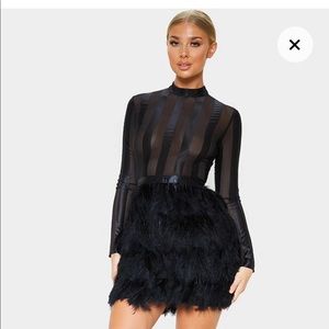 PrettyLittleThing Black Fawn Dress 😍